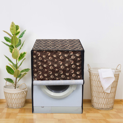 Glassiano Front Loading Washing Machine  Cover(Width: 60.96 cm, Brown, yellow)
