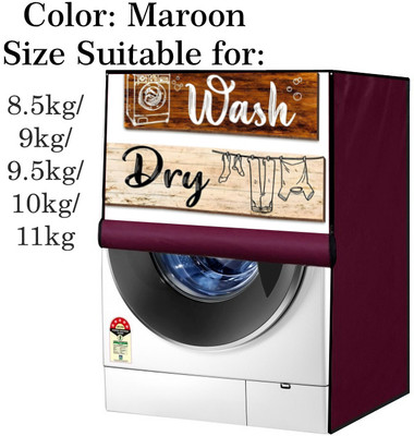 Declooms Front Loading Washing Machine  Cover(Width: 63.5 cm, Maroon)