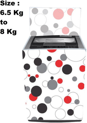 PrimeCover Top Loading Washing Machine  Cover(Width: 56.1 cm, RedBlack)