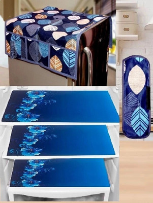 RichBox Refrigerator  Cover(Width: 55 cm, Blue, Multicolor)