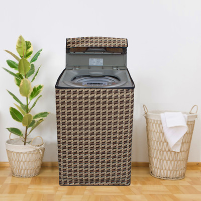 Glassiano Top Loading Washing Machine  Cover(Width: 58.42 cm, Beige, Brown)
