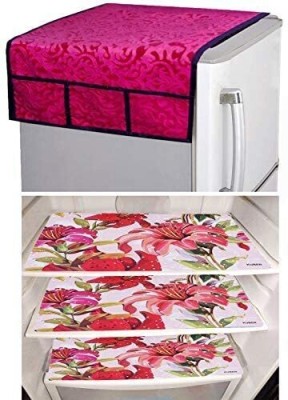 KUBER INDUSTRIES Refrigerator  Cover(Width: 98 cm, Pink)