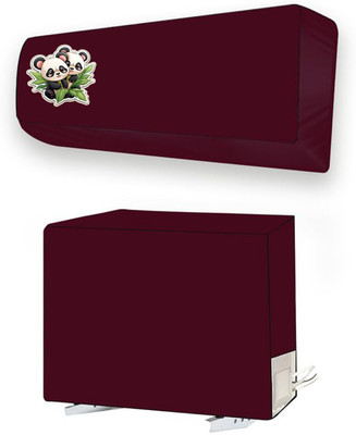 ME AND ME Air Conditioner  Cover(Width: 113.3 cm, Maroon)