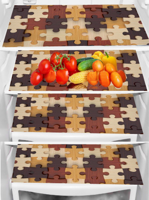 SANRAKSSHAN Fridge Mat(Width: 32 cm, Multicolor, Transparent)