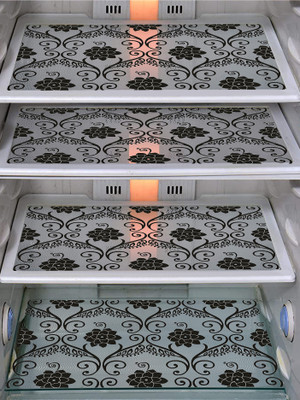 Dakshya Industries Fridge Mat(Width: 30 cm, Transparent, Black)