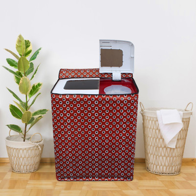 Glassiano Semi-Automatic Washing Machine  Cover(Width: 82.55 cm, Red)