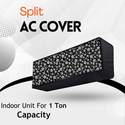 Lala Maneet Air Conditioner  Cover(Width: 29.21 cm, Black Flower)