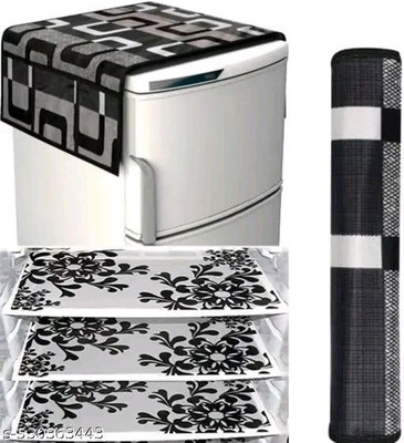 KTR Decor Fridge Mat(Width: 15 cm, Black)