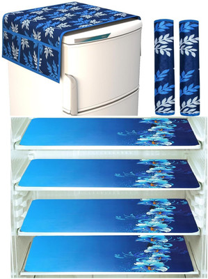 RichBox Refrigerator  Cover(Width: 54 cm, BlueLeaf)