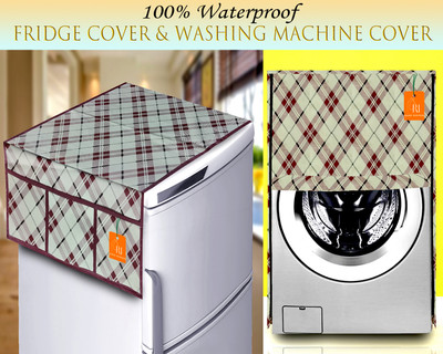 RELOOK INDUSTRIES Front Loading Washing Machine  Cover(Width: 58 cm, Beige, Maroon)