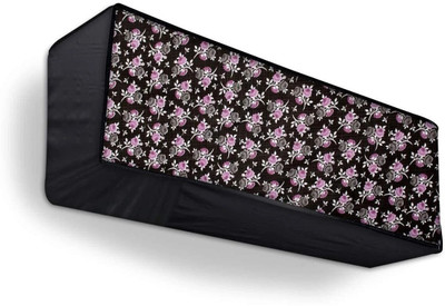 MW PRINTS Air Conditioner  Cover(Width: 114.3 cm, BLACK PINK FLOWER)