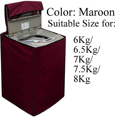 Declooms Top Loading Washing Machine  Cover(Width: 61 cm, Maroon)