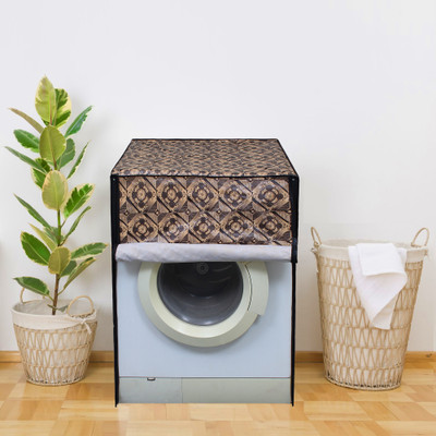 Glassiano Front Loading Washing Machine  Cover(Width: 60.96 cm, Beige, Gold)