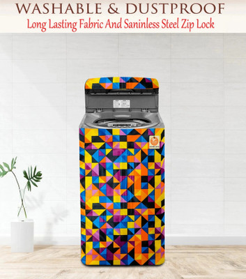 Kanushi Industries Top Loading Washing Machine  Cover(Width: 55 cm, Black, Purple)