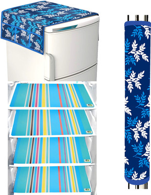 LooMantha Refrigerator  Cover(Width: 55 cm, Blue)