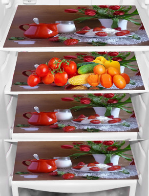 Creadcraft Fridge Mat(Width: 44 cm, Multicolor)