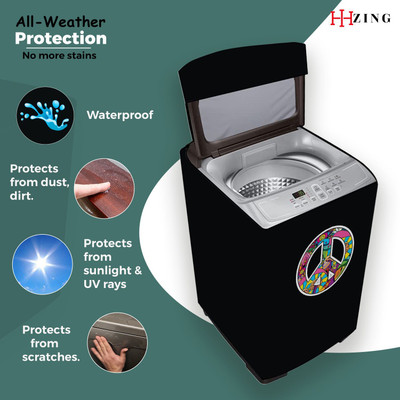 Hizing Semi-Automatic Washing Machine  Cover(Width: 68 cm, Black)