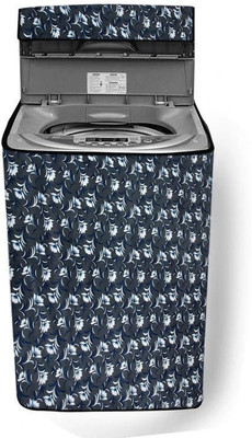 Homeify Top Loading Washing Machine  Cover(Width: 66 cm, White, Black)