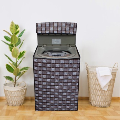 Glassiano Top Loading Washing Machine  Cover(Width: 58.42 cm, Brown, White)