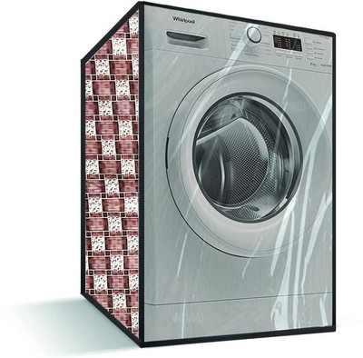 JM Homefurnishings Front Loading Washing Machine  Cover(Width: 65 cm, Cement, Domino)
