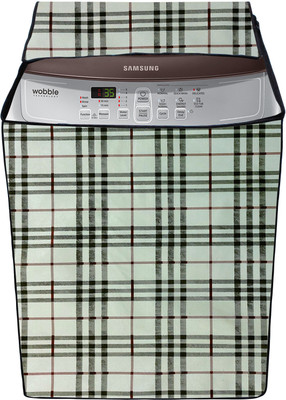 AAVYA UNIQUE FASHION Top Loading Washing Machine  Cover(Width: 63.7 cm, White,Brown)