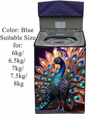 Declooms Top Loading Washing Machine  Cover(Width: 61 cm, Blue)