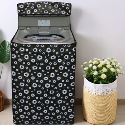 REVEXO Top Loading Washing Machine  Cover(Width: 58.42 cm, Black, White)
