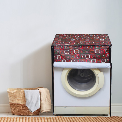Dream Care Front Loading Washing Machine  Cover(Width: 60.96 cm, Brown, Red)