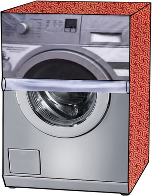 KVAR Front Loading Washing Machine  Cover(Width: 69 cm, TRANSPARENT, Red)
