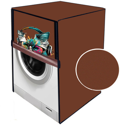 JM Homefurnishings Front Loading Washing Machine  Cover(Width: 69 cm, Brown)