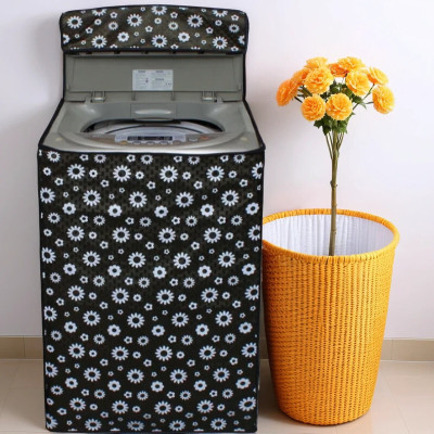 REVEXO Top Loading Washing Machine  Cover(Width: 58.42 cm, Black, White)