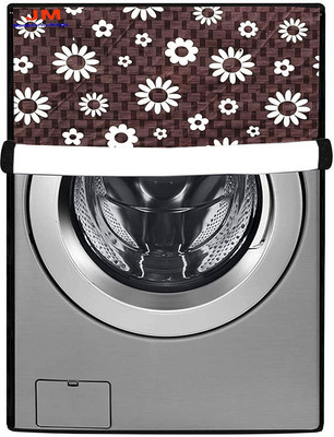 JM Homefurnishings Front Loading Washing Machine  Cover(Width: 62 cm, Gray, White)