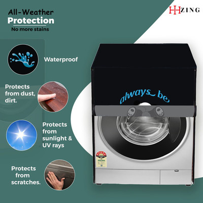 Hizing Front Loading Washing Machine  Cover(Width: 66 cm, Black)