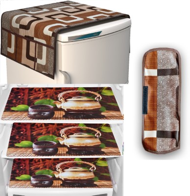 REVEXO Refrigerator  Cover(Width: 98 cm, Multicolor)
