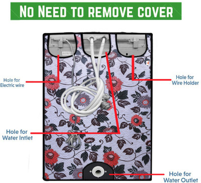 Nitasha Front Loading Washing Machine  Cover(Width: 61 cm, White, Peach)