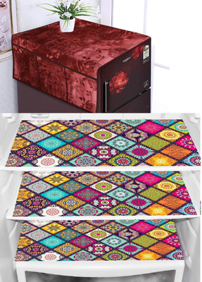 Flipkart SmartBuy Refrigerator  Cover(Width: 1 cm, Red, Multicolor)