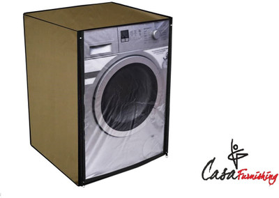 CASA FURNISHING Front Loading Washing Machine  Cover(Width: 66 cm, Beige)