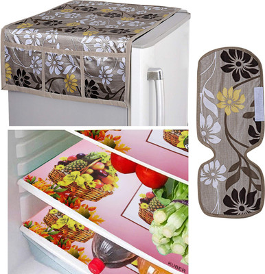 KUBER INDUSTRIES Fridge Mat(Width: 46 cm, Gold)