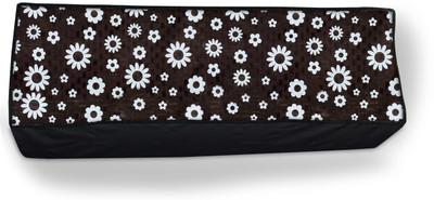 MW PRINTS Air Conditioner  Cover(Width: 114.3 cm, BLACK WHITE FLOWER)