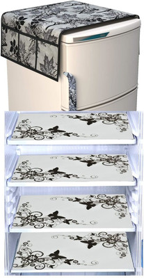 RichBox Refrigerator  Cover(Width: 54 cm, Black, Transparent)