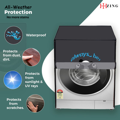 Hizing Front Loading Washing Machine  Cover(Width: 64 cm, Grey)