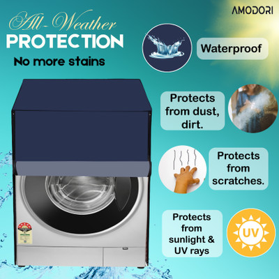Amodori Front Loading Washing Machine  Cover(Width: 64 cm, Blue)