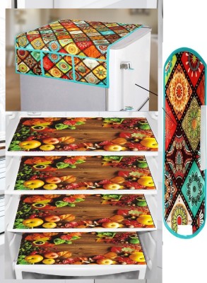 REVEXO Refrigerator  Cover(Width: 91 cm, Multicolor)