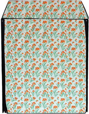 AAVYA UNIQUE FASHION Front Loading Washing Machine  Cover(Width: 62 cm, Orange, Green)