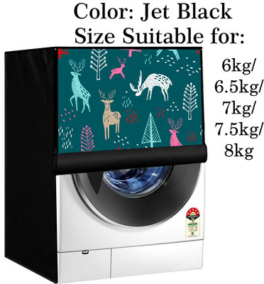 Declooms Front Loading Washing Machine  Cover(Width: 61 cm, Black)