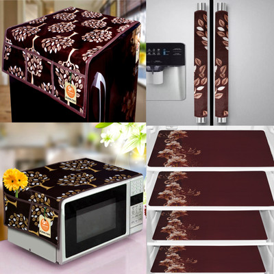 Kanushi Industries Refrigerator  Cover(Width: 99 cm, Brown)