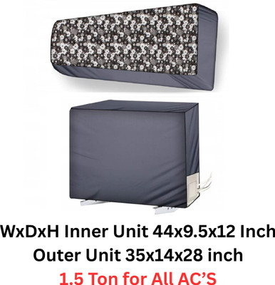Amarud Air Conditioner  Cover(Width: 111 cm, Grey, Silver)