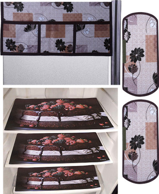 KUBER INDUSTRIES Refrigerator  Cover(Width: 98 cm, Brown)