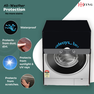 Hizing Front Loading Washing Machine  Cover(Width: 61 cm, Black)