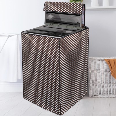 Casadiasi Top Loading Washing Machine  Cover(Width: 55 cm, Polka Dots Brown)